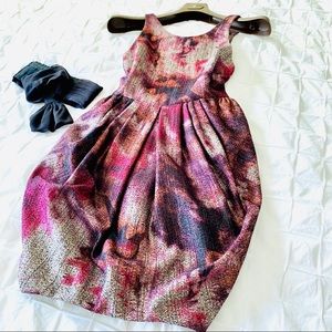 ALICE + OLIVIA BACK ZIP COCOON DRESS VIOLET PINK 2